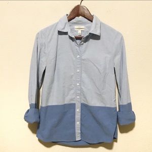 J. Crew color-block button up blouse
